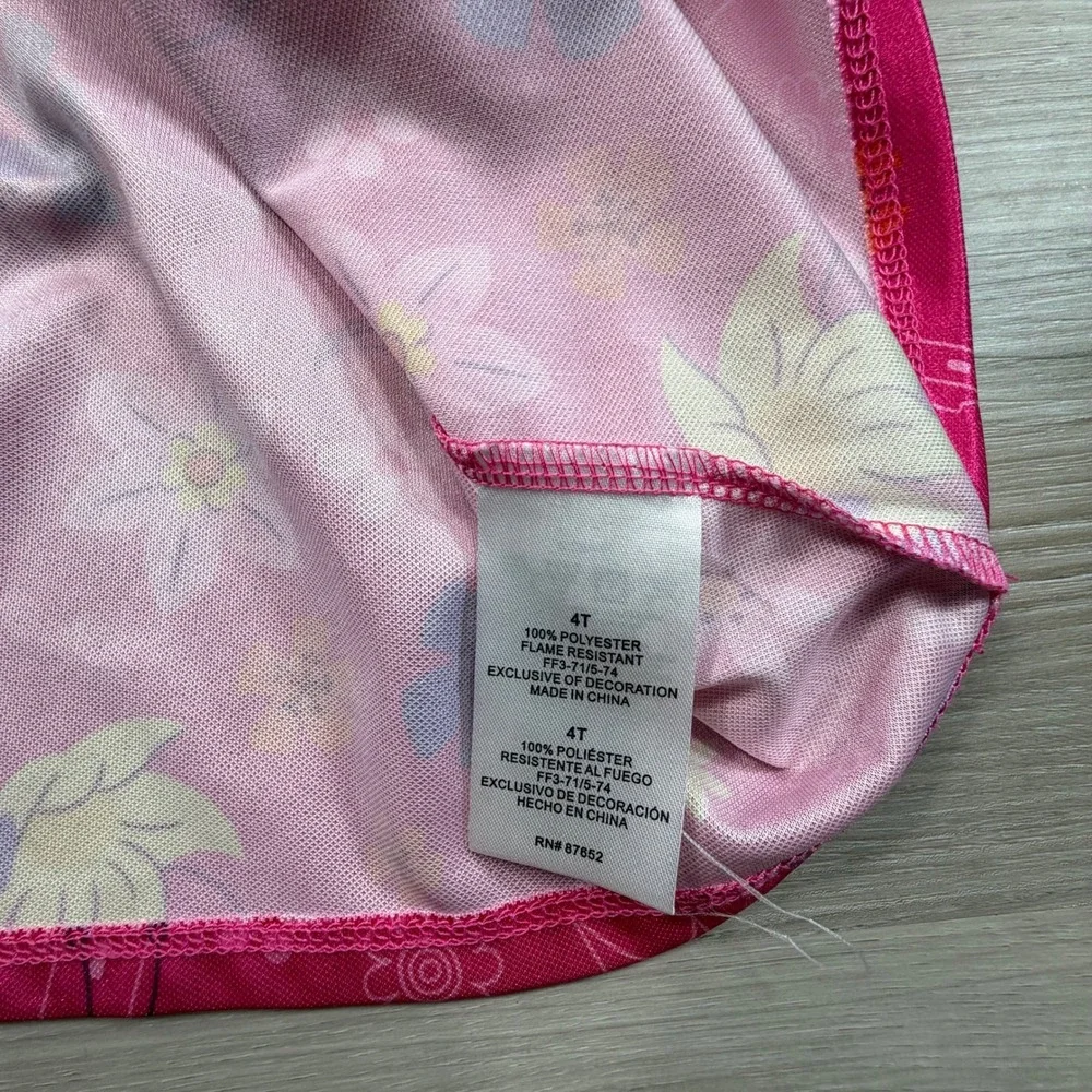 Disney Princess Nightgown Sleepwear PJs Girls Size 4T Flame Resistant Pink - Picture 3 of 6